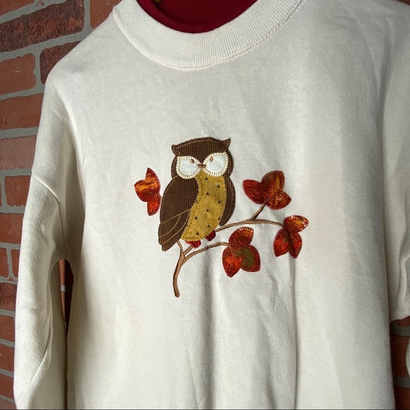 FALL CREWNECK with and owl on it - Picture 2 of 6